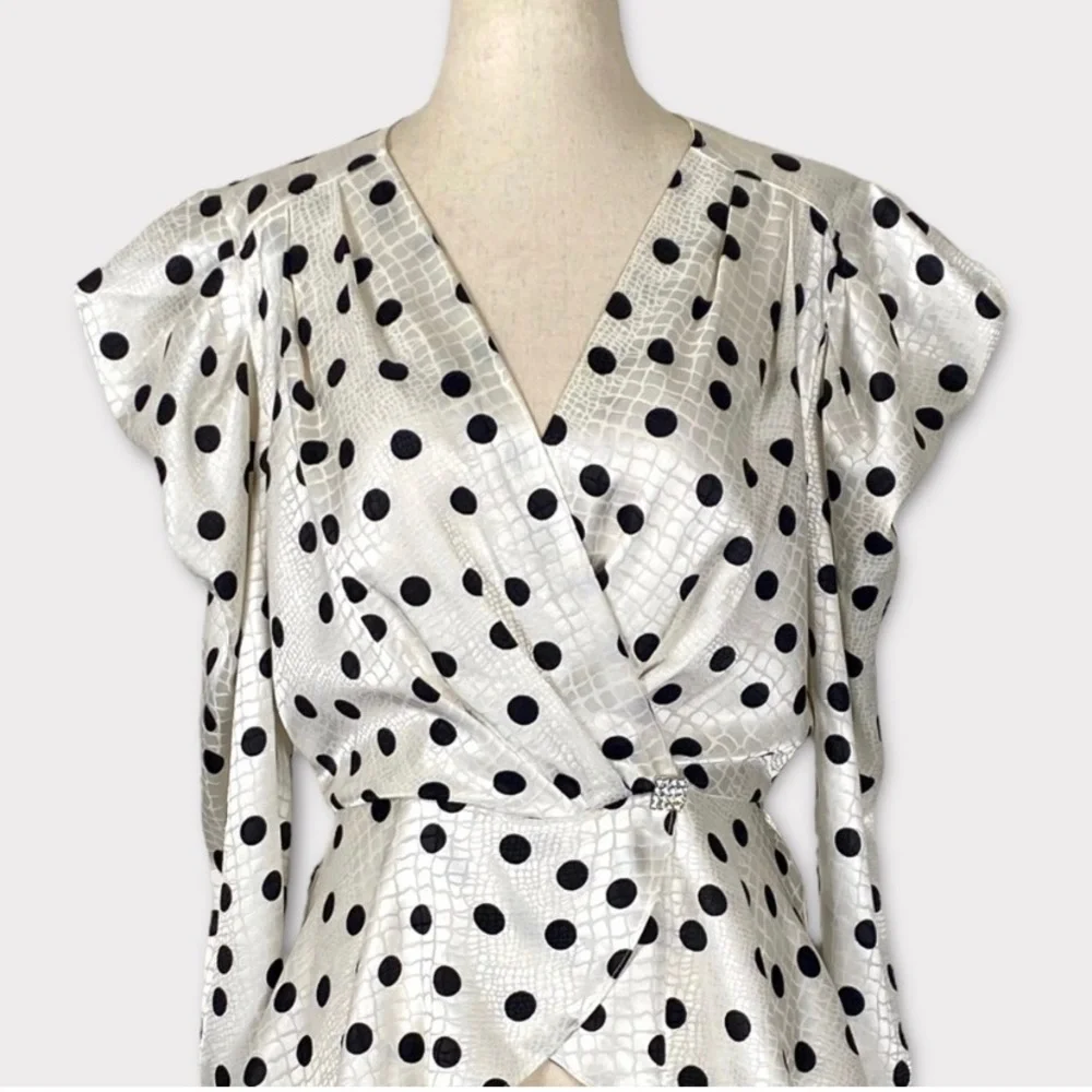 COPY - Polka Dot Satin Blouse